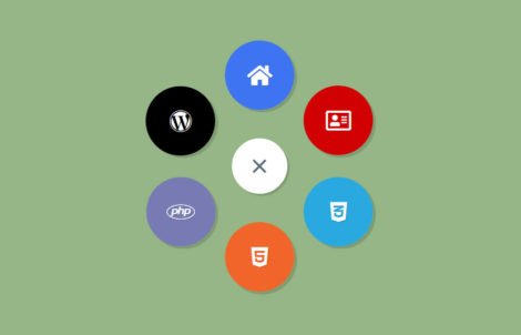 Menu circular com ícones | HTML, SCSS e Font awesome